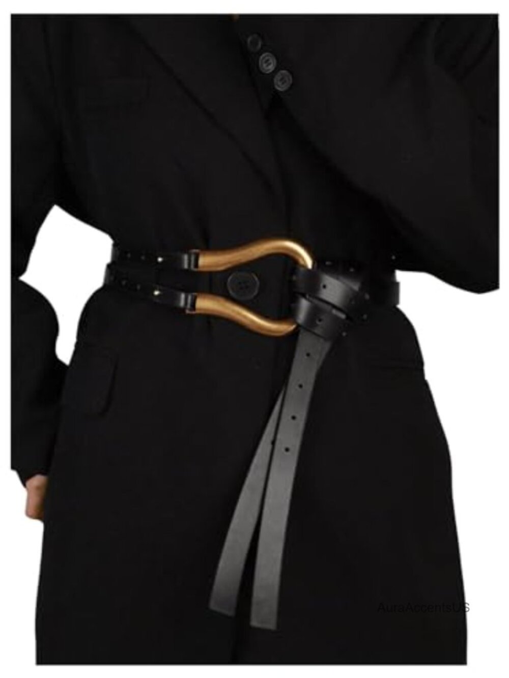 Medieval Renaissance Belt PU Leather Alloy Ring Buckle Cosplay Costume Wrap Belt